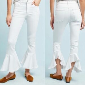 Citizens Of Humanity White Drew Flounce High Rise Denim Jeans Size 27 1869